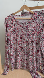 Fall Blooms Small Ribbed Women's Matching Set