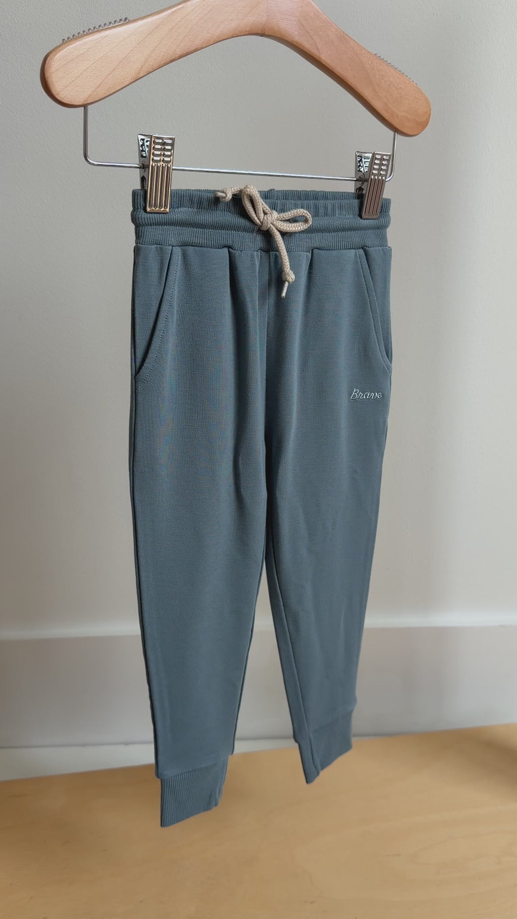 Slate Blue Construction Bamboo French Terry Pullover & Jogger Set
