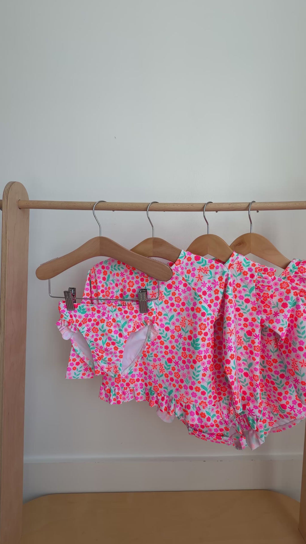 Neon Little Blooms One-Piece Bathing Suit