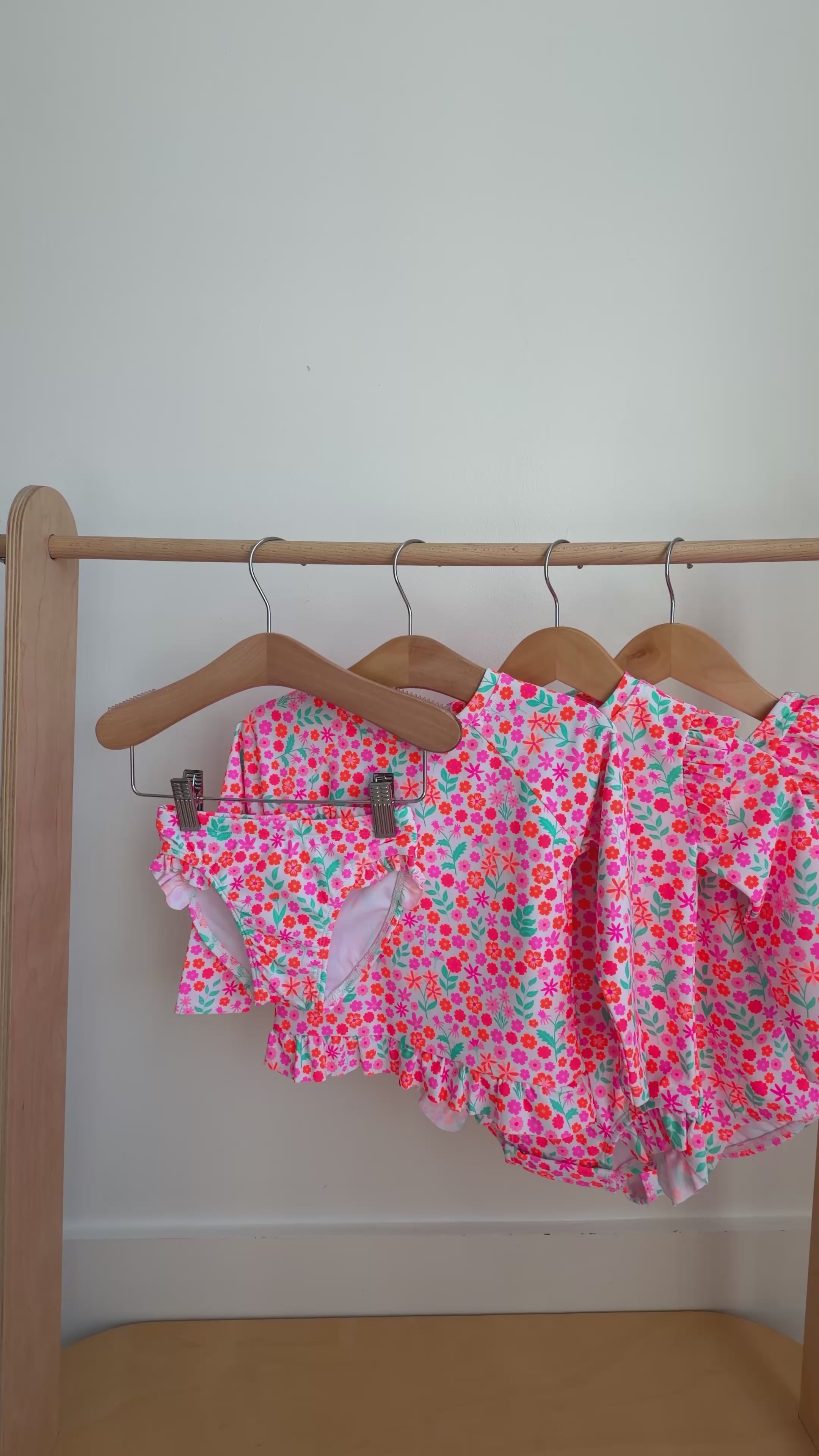 Neon Little Blooms One-Piece Bathing Suit