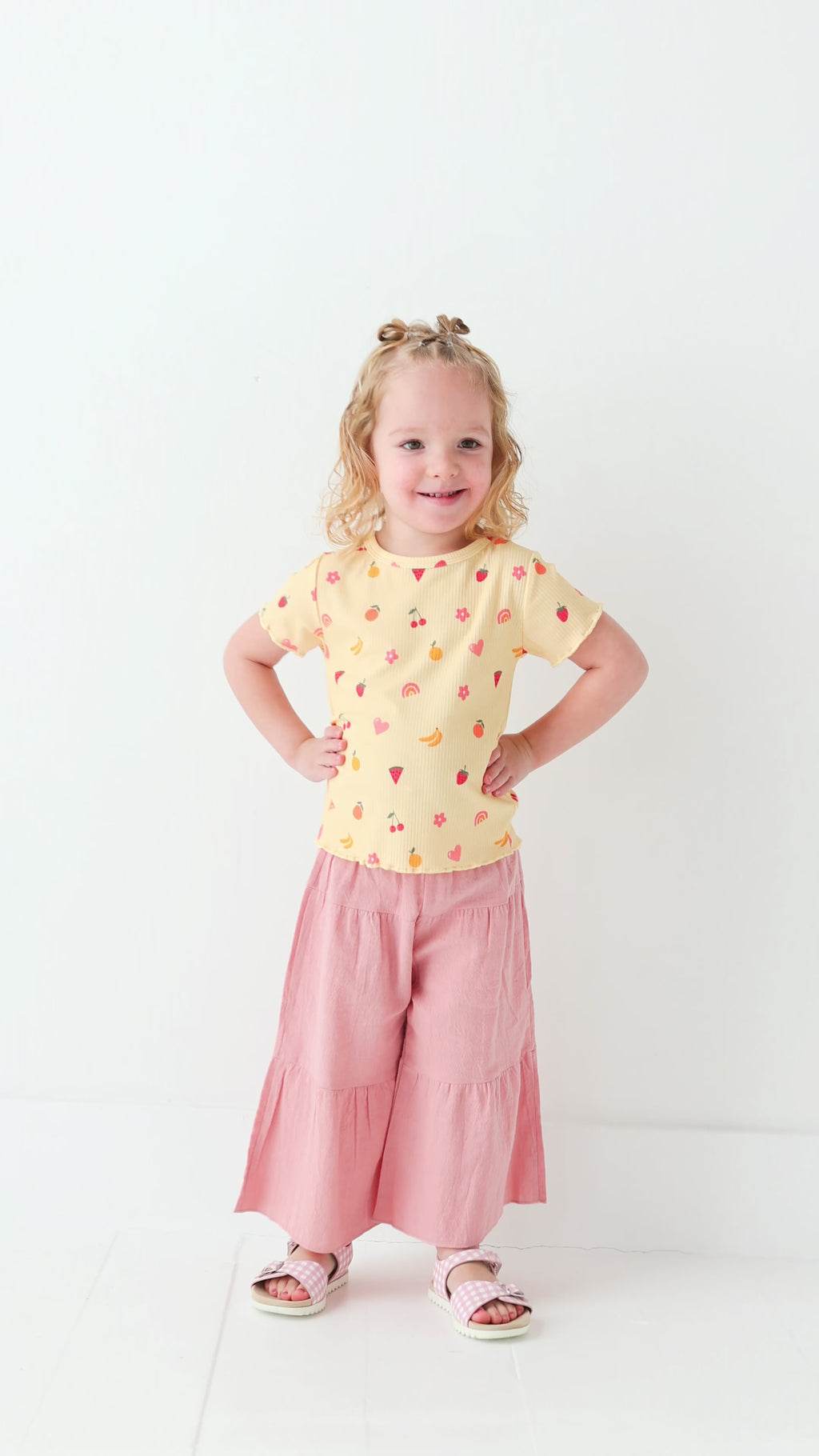 Tutti Fruity Lettuce-Edge Ribbed Shirt