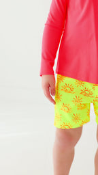 Neon Coral Rash Guard