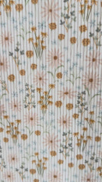 Whimsical Floral Small Ribbed Youth Blanket