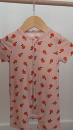 Oranges Small Ribbed Summer Zip Romper