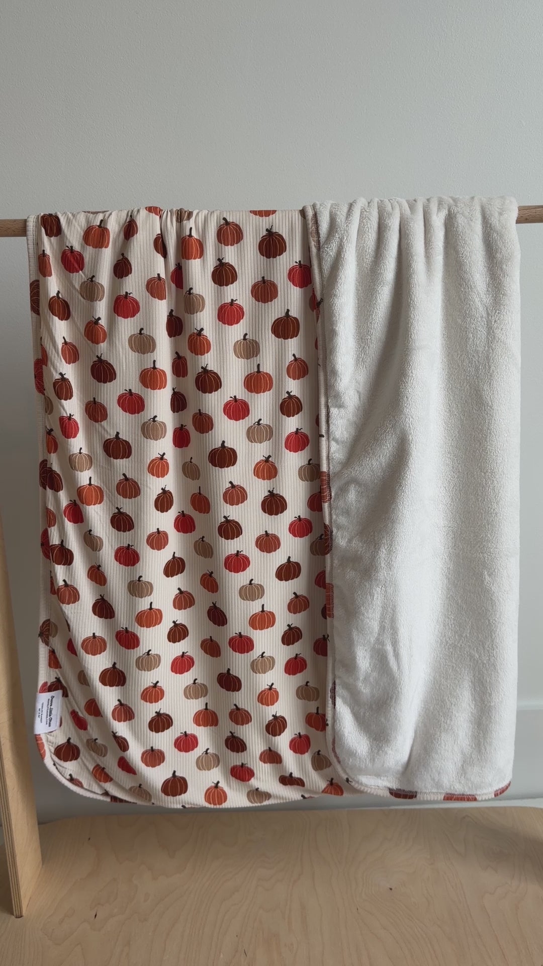 Big Pumpkins Small Ribbed Youth Blanket