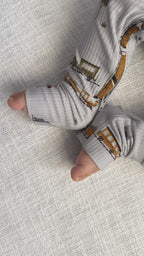 Trains Small Ribbed Zip Romper