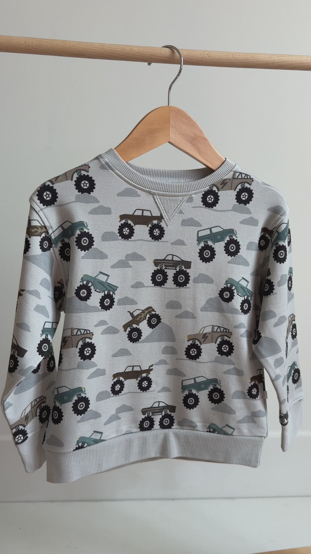 Monster Trucks Bamboo French Terry Pullover