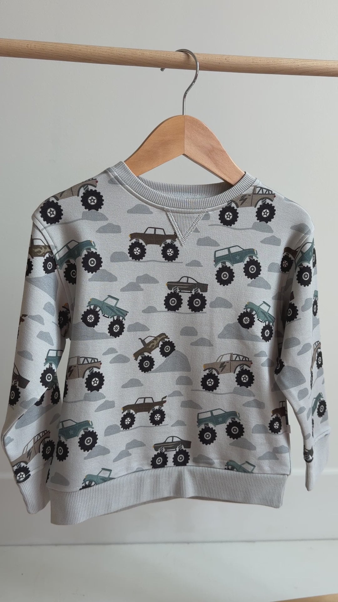 Monster Trucks Bamboo French Terry Pullover
