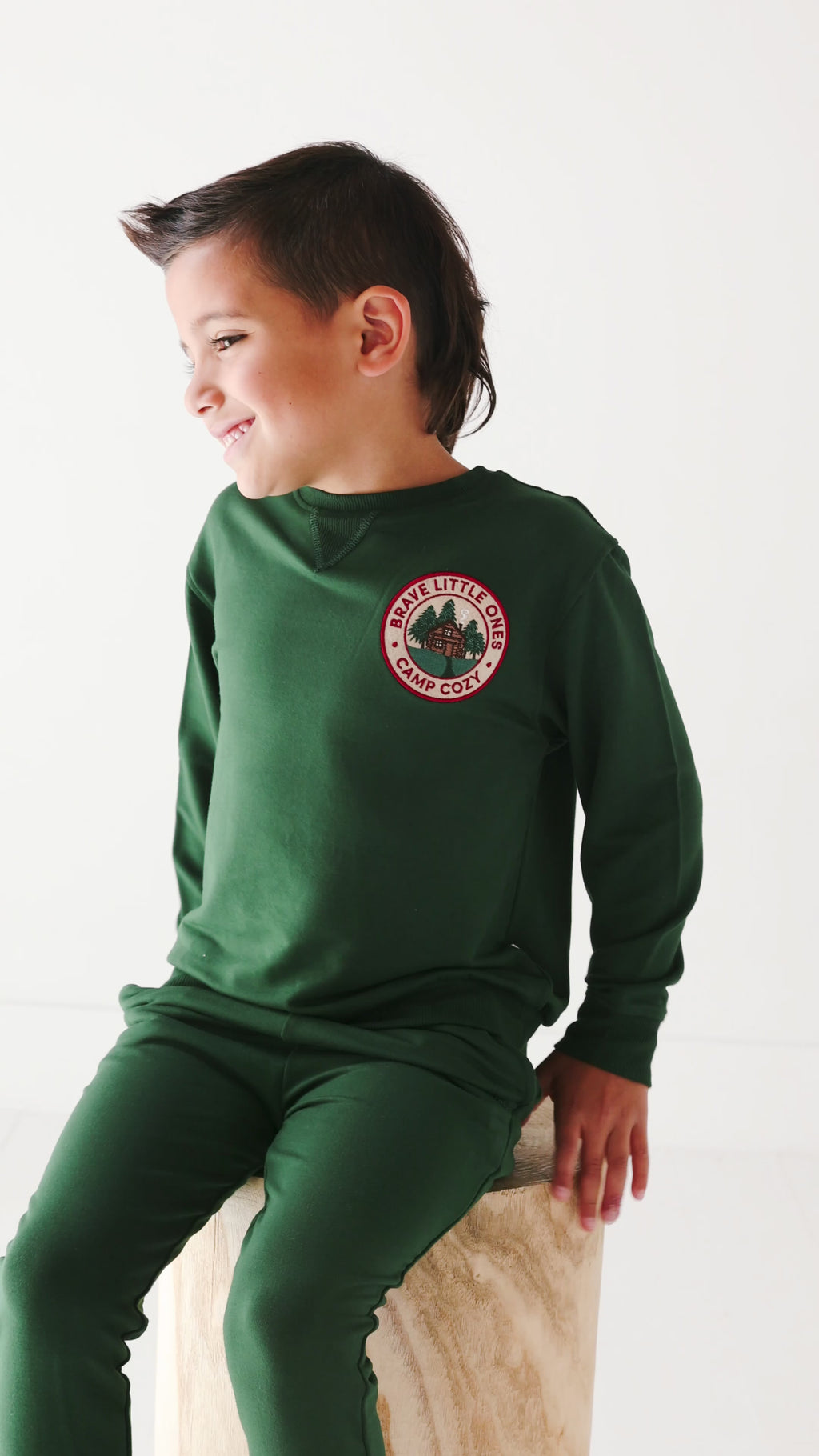 Forest Green Bamboo French Terry Joggers