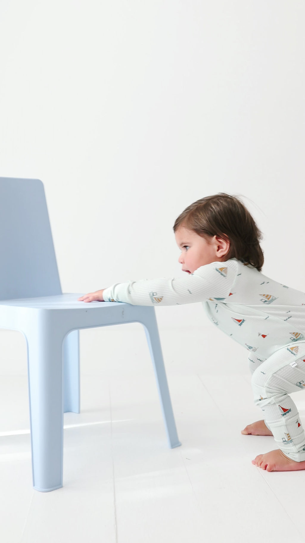 Nautical Boats Small Ribbed Zip Romper