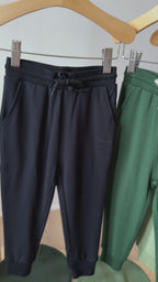 Midnight Black Bamboo French Terry Joggers