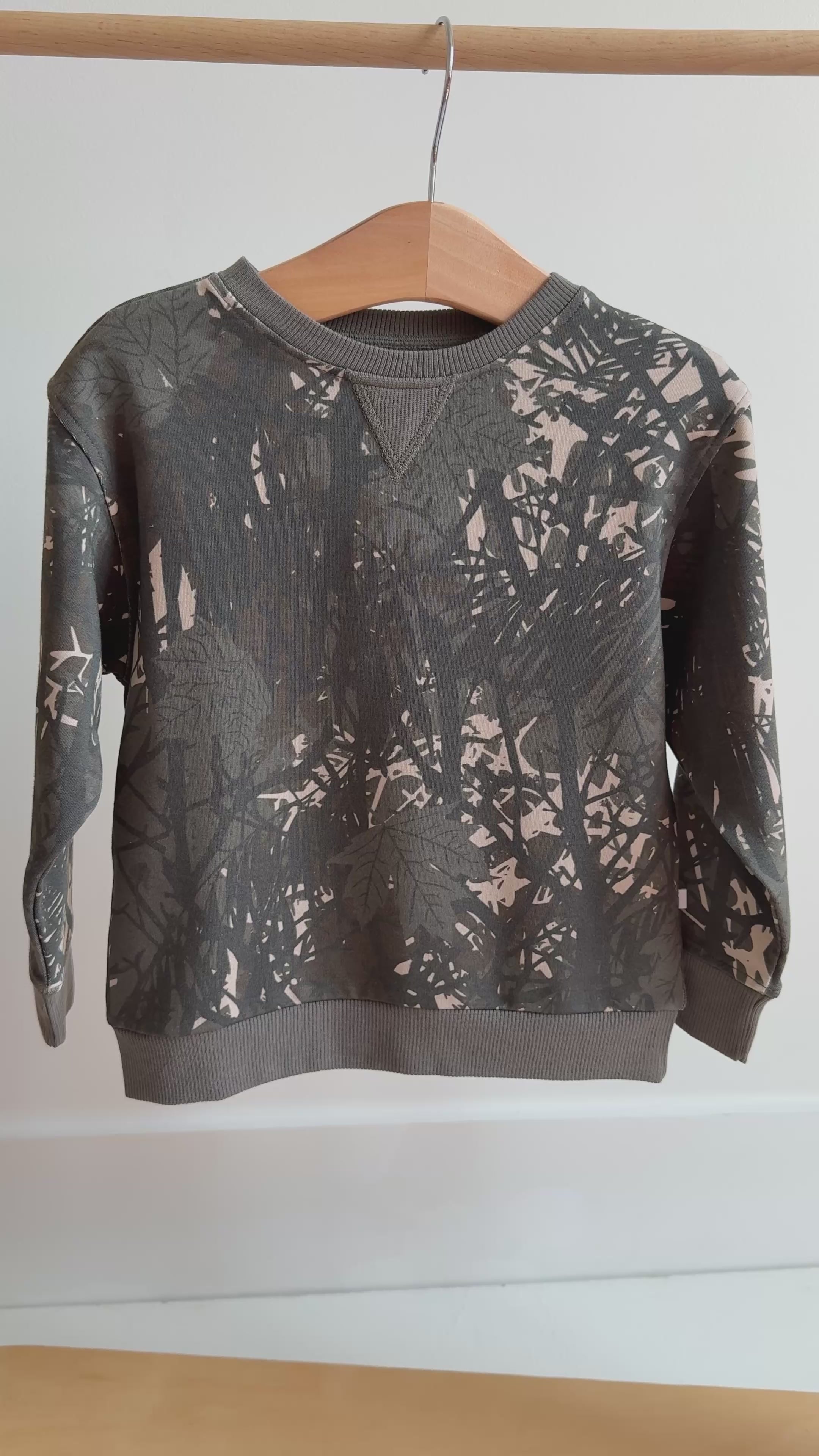 Woodland Camo Bamboo French Terry Pullover & Jogger Set