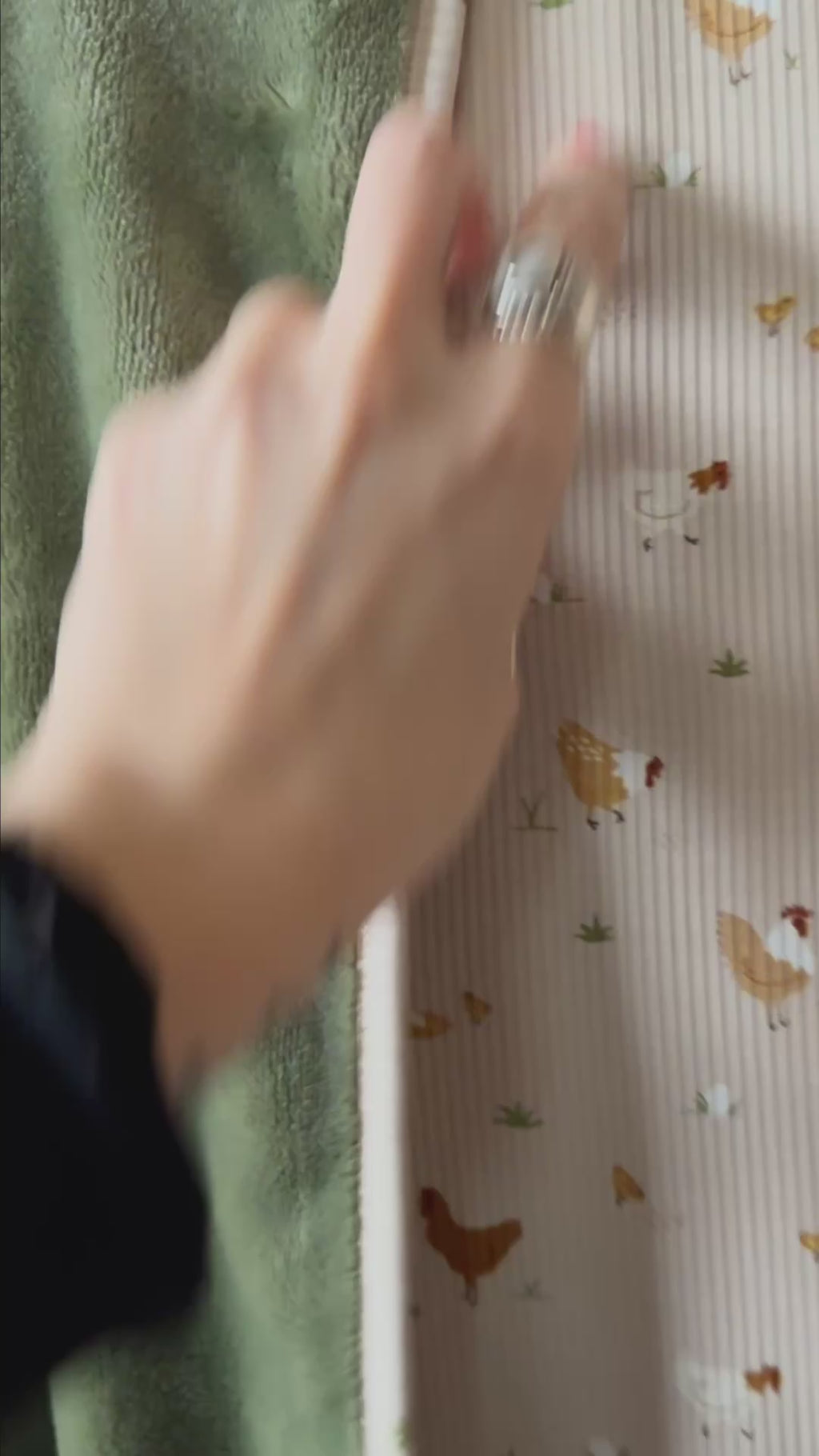 Chickens Small Ribbed Toddler Blanket