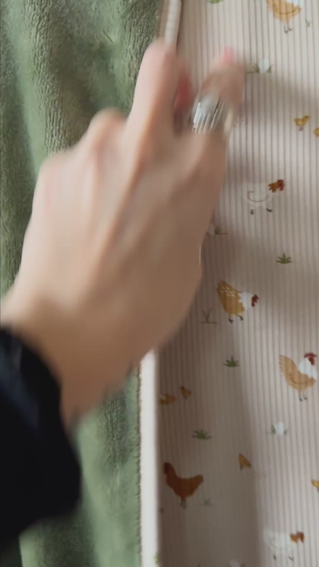 Chickens Small Ribbed Toddler Blanket