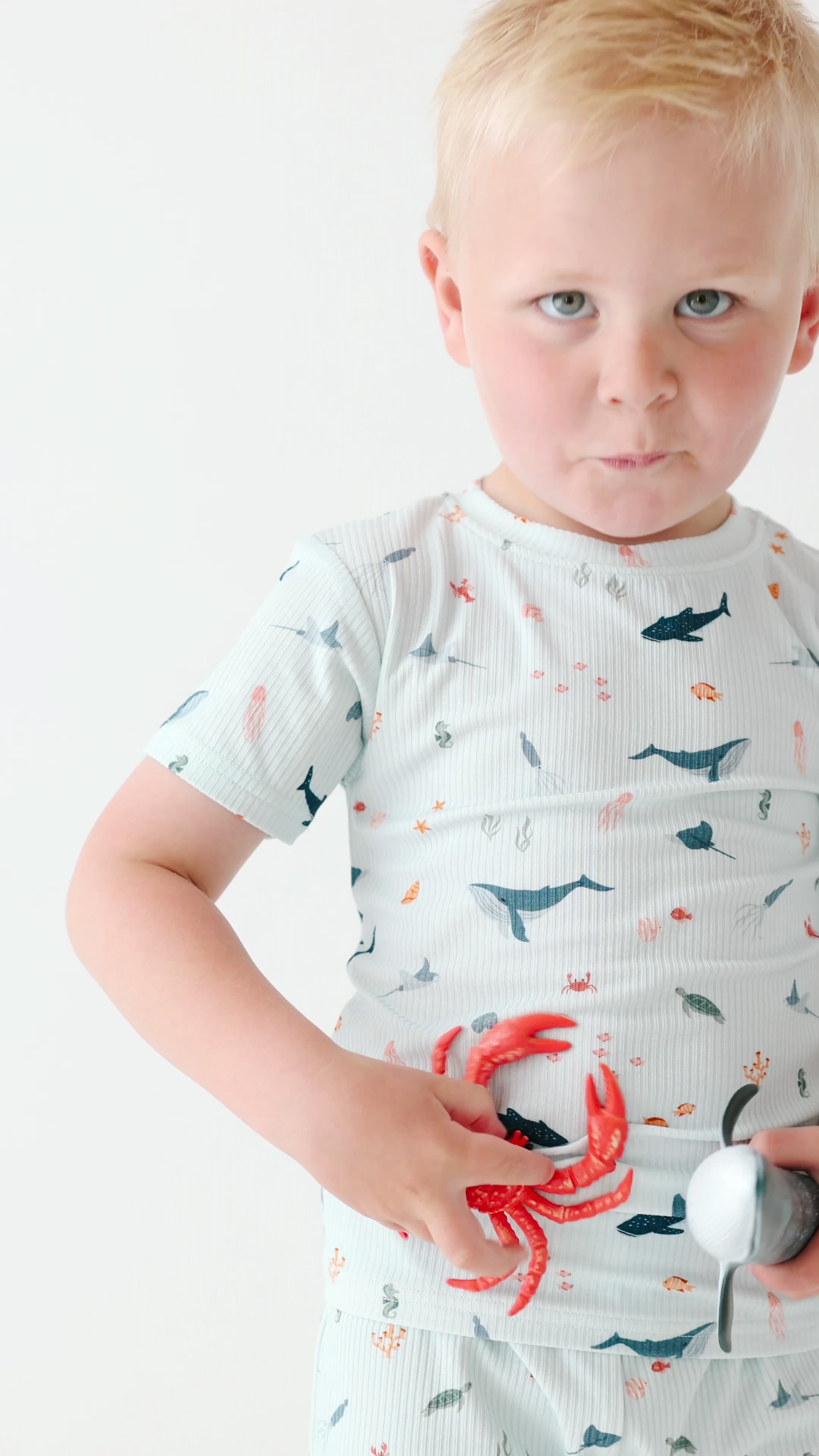 Under The Sea Small Ribbed Shorts Two-Piece Set