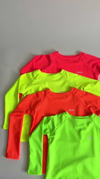 Neon Coral Rash Guard