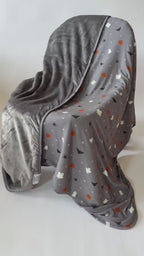 Halloween Boo Crew Small Ribbed Youth Blanket