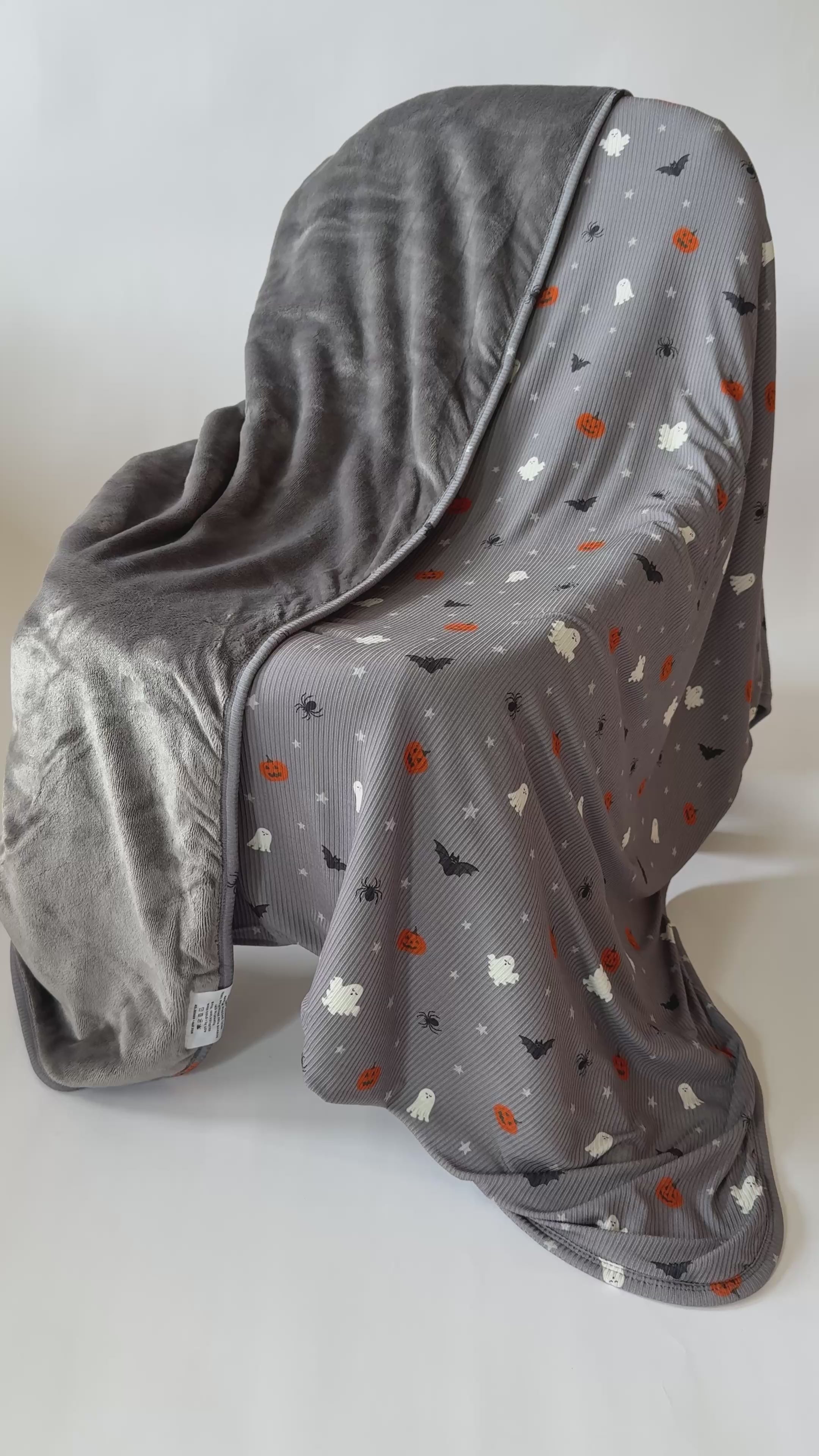 Halloween Boo Crew Small Ribbed Youth Blanket