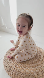 Sunflowers Small Ribbed Zip Romper