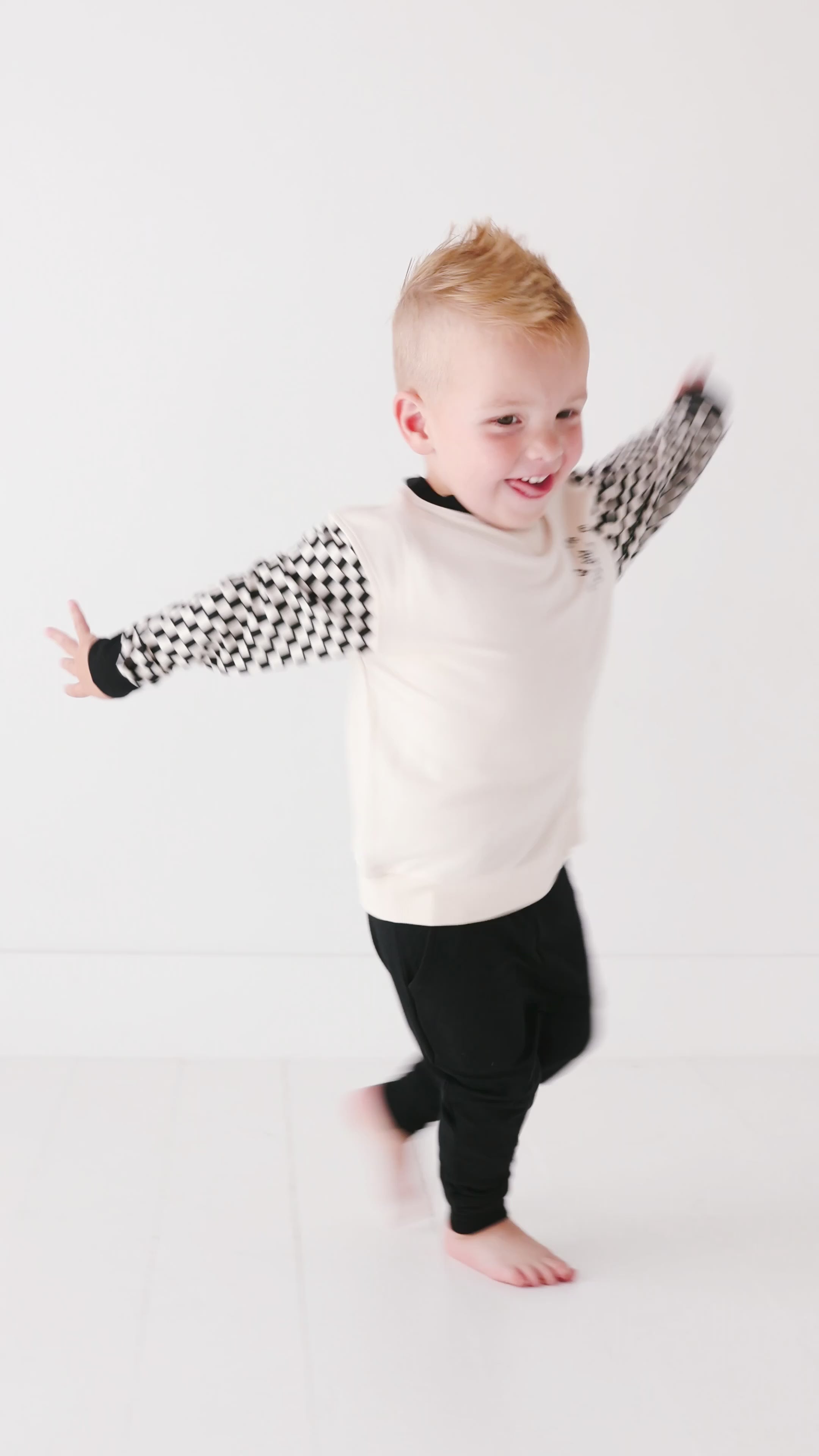 Midnight Black Bamboo French Terry Joggers