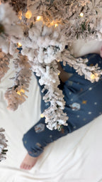 Nativity Blue Small Ribbed Zip Romper