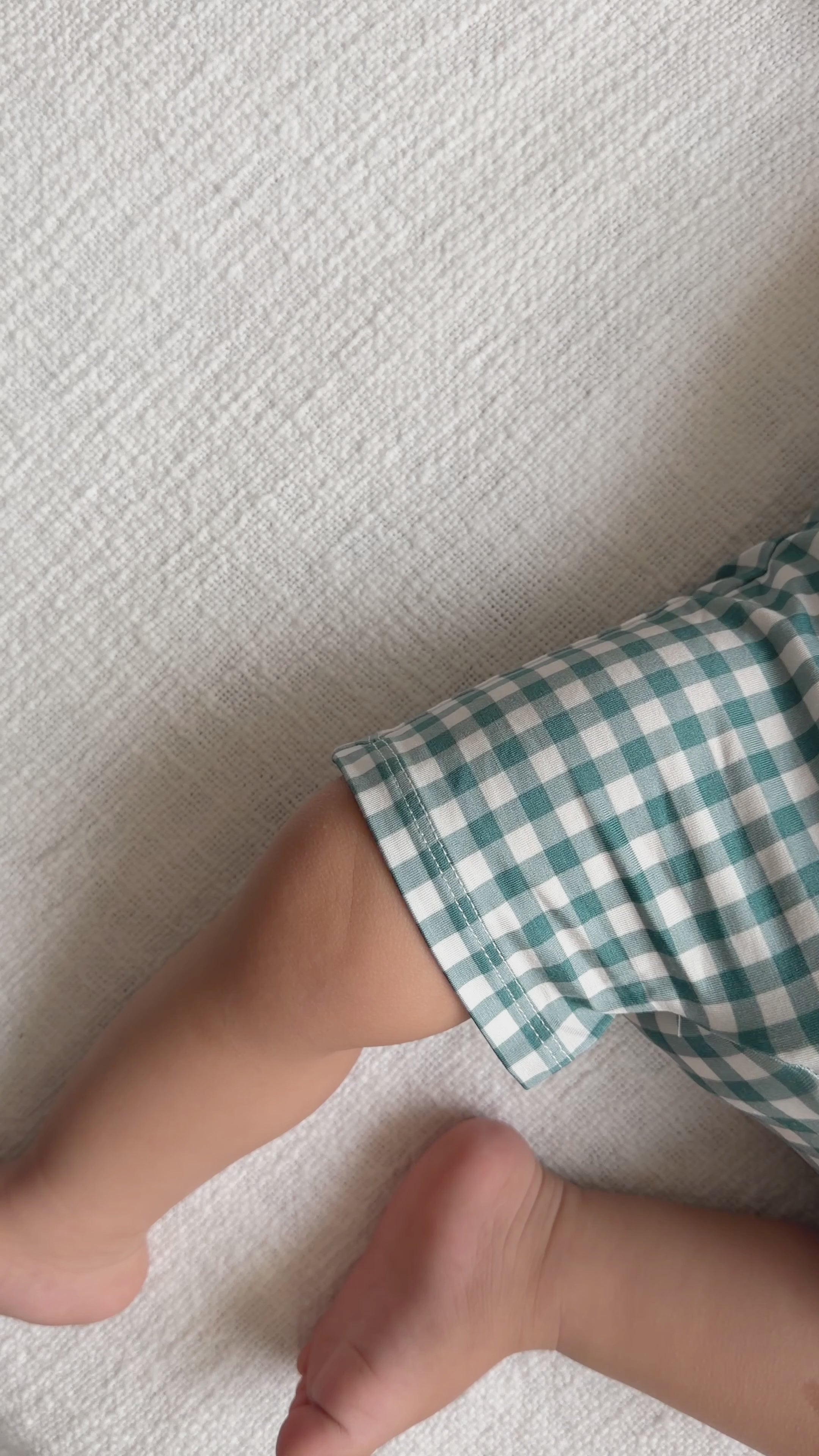 Blue Small Gingham Summer Zip Romper