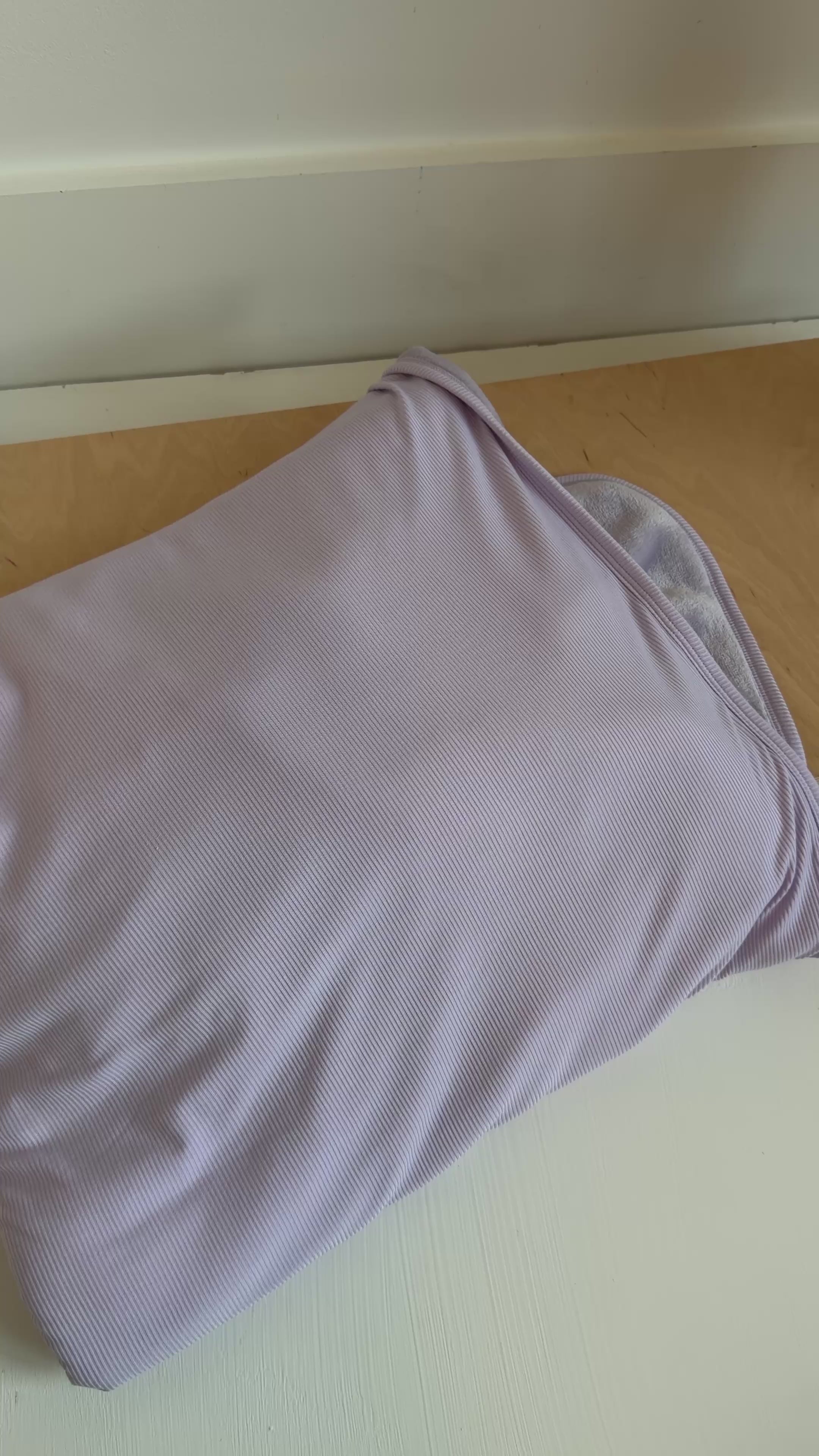 Lavender Small Ribbed Toddler Blanket