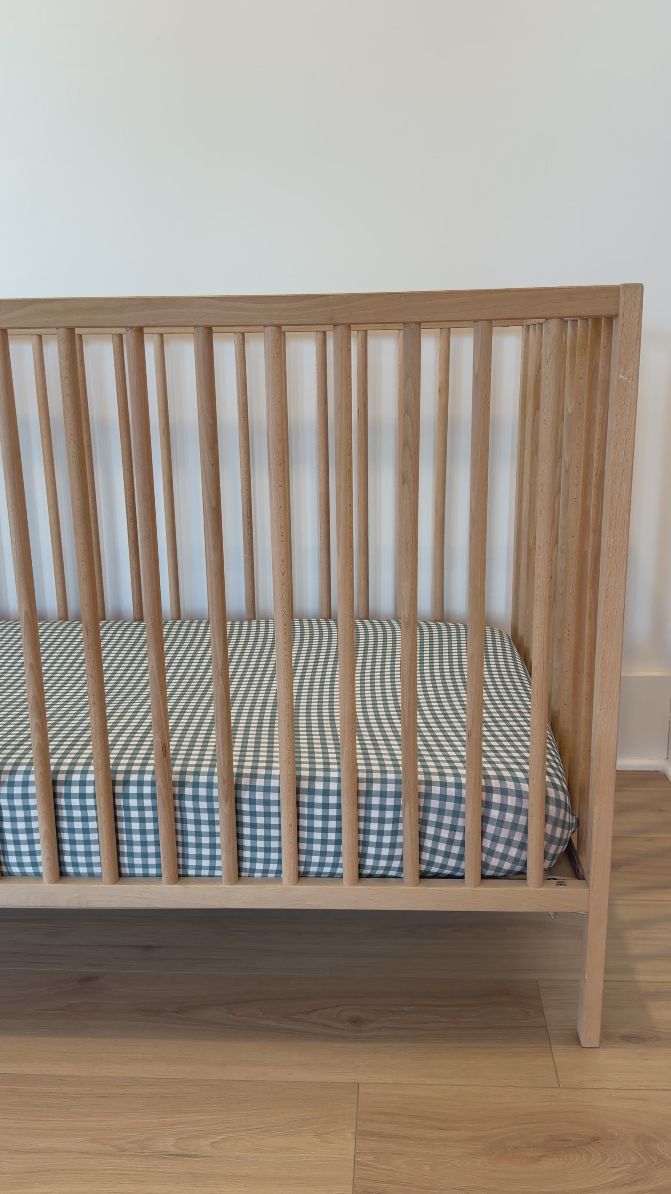Blue Small Gingham Crib Sheet