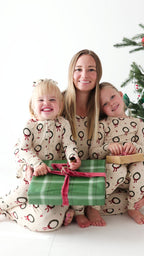 Christmas Wreaths Small Ribbed Women's Matching Set