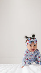 Vintage Cherries Small Ribbed Bow