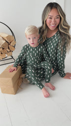 Christmas Trees Small Ribbed Women's Pants