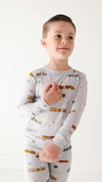 Trains Small Ribbed Two-Piece Set