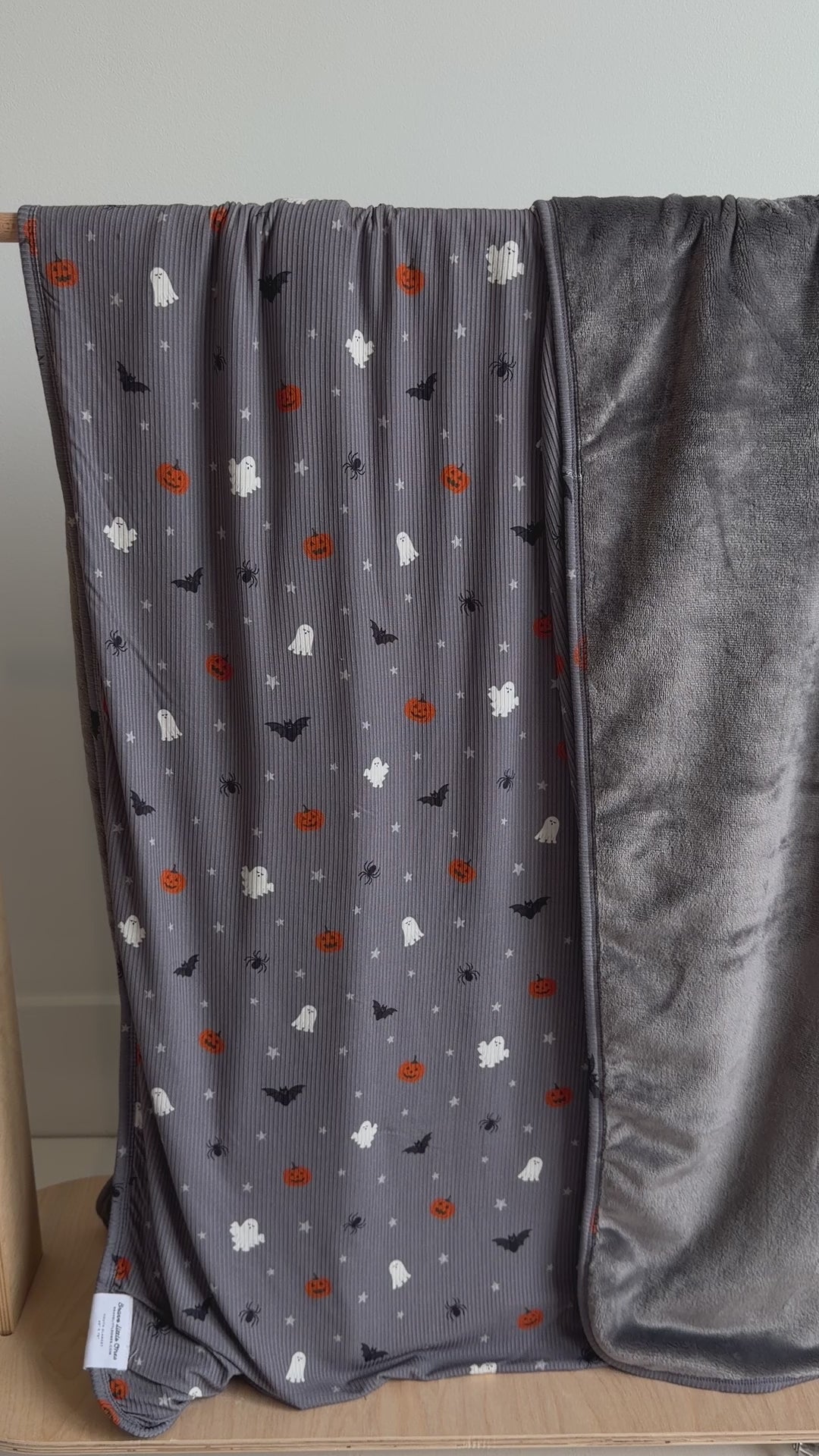 Halloween Boo Crew Small Ribbed Youth Blanket