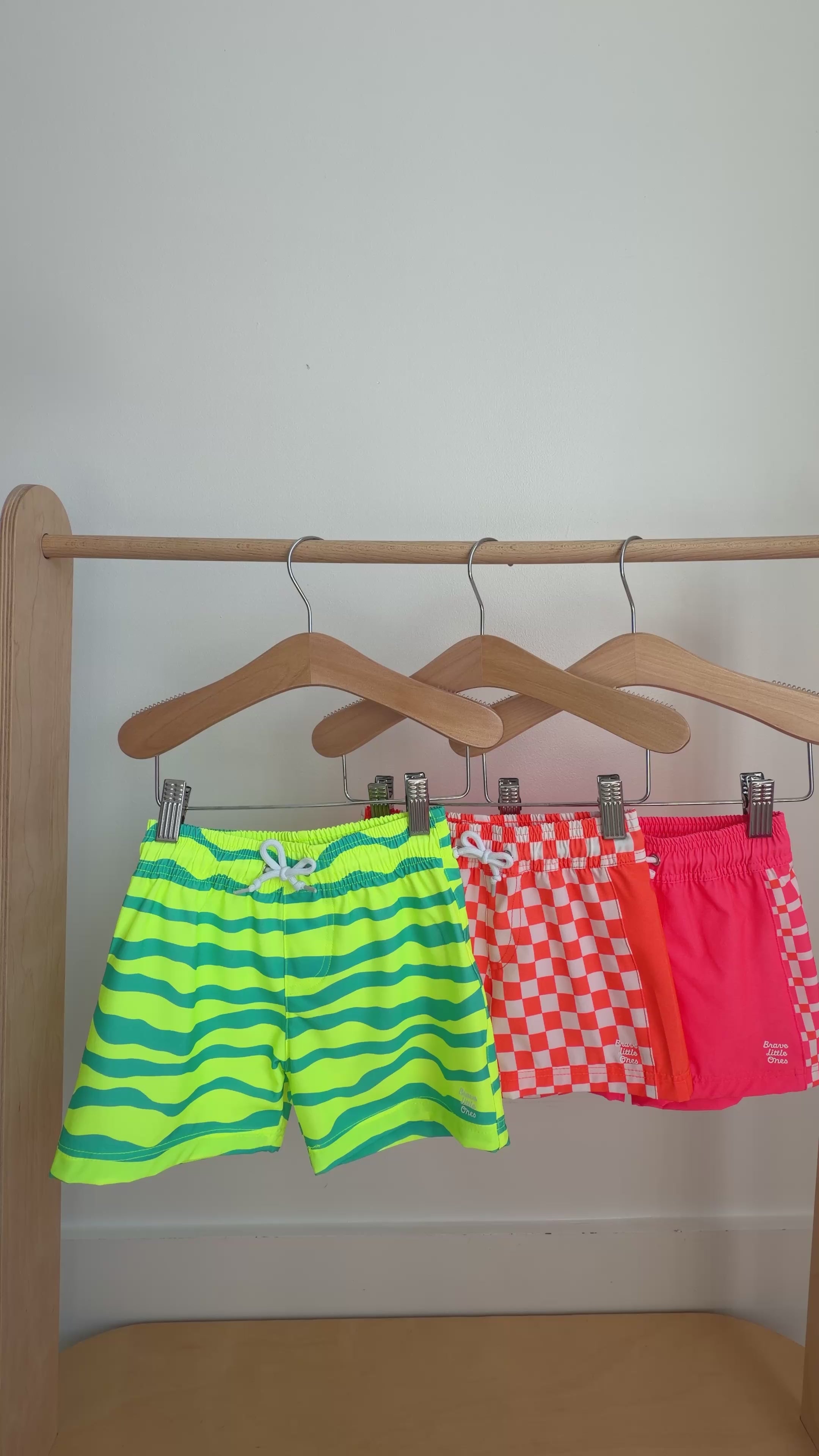 Neon Yellow Tides Swim Trunks