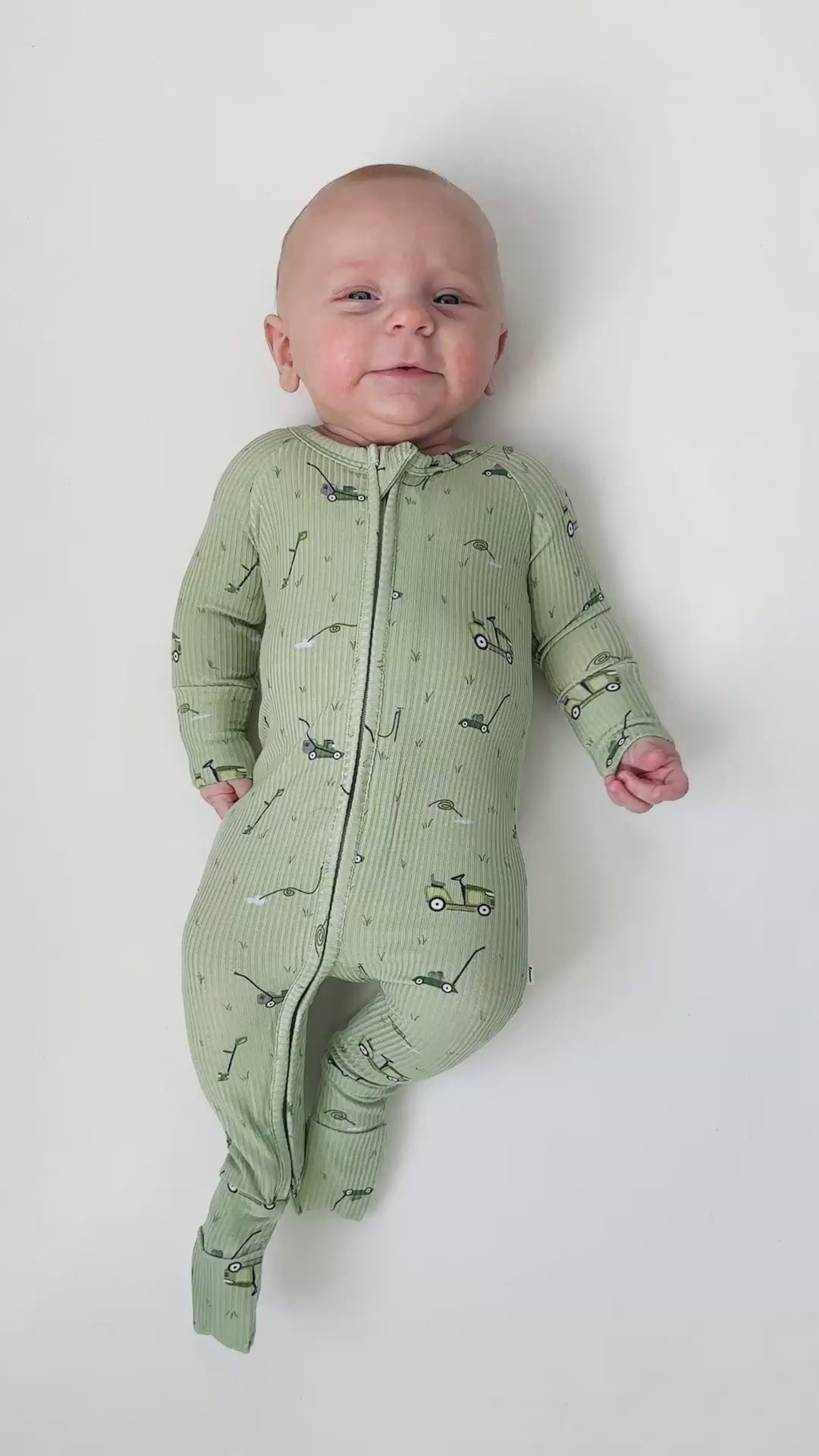 Lawn Mowers Small Ribbed Zip Romper