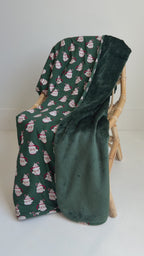 Santa Mug Small Ribbed Toddler Blanket