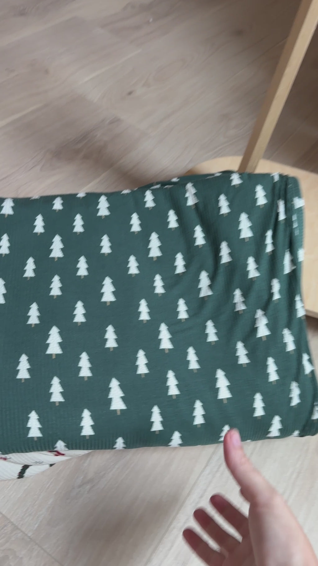 Christmas Trees Small Ribbed Youth Blanket
