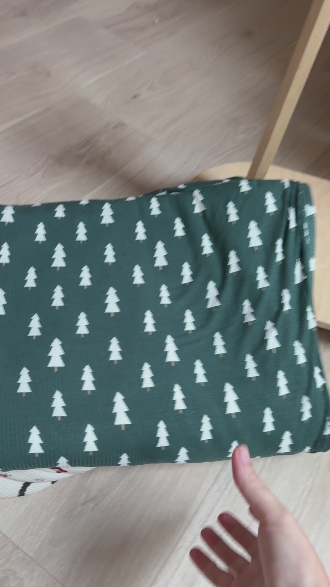 Christmas Trees Small Ribbed Youth Blanket