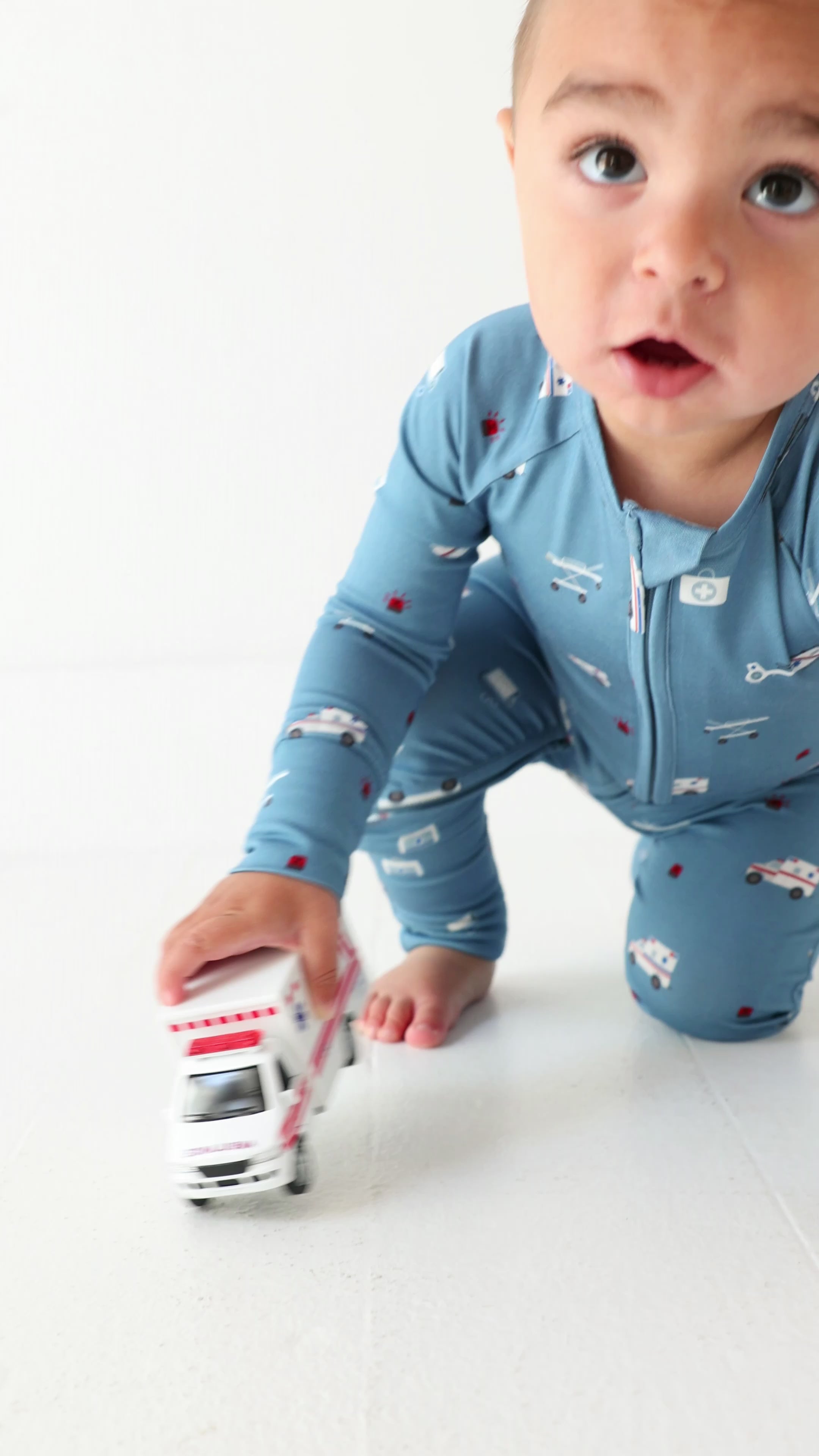 Ambulances Zip Romper