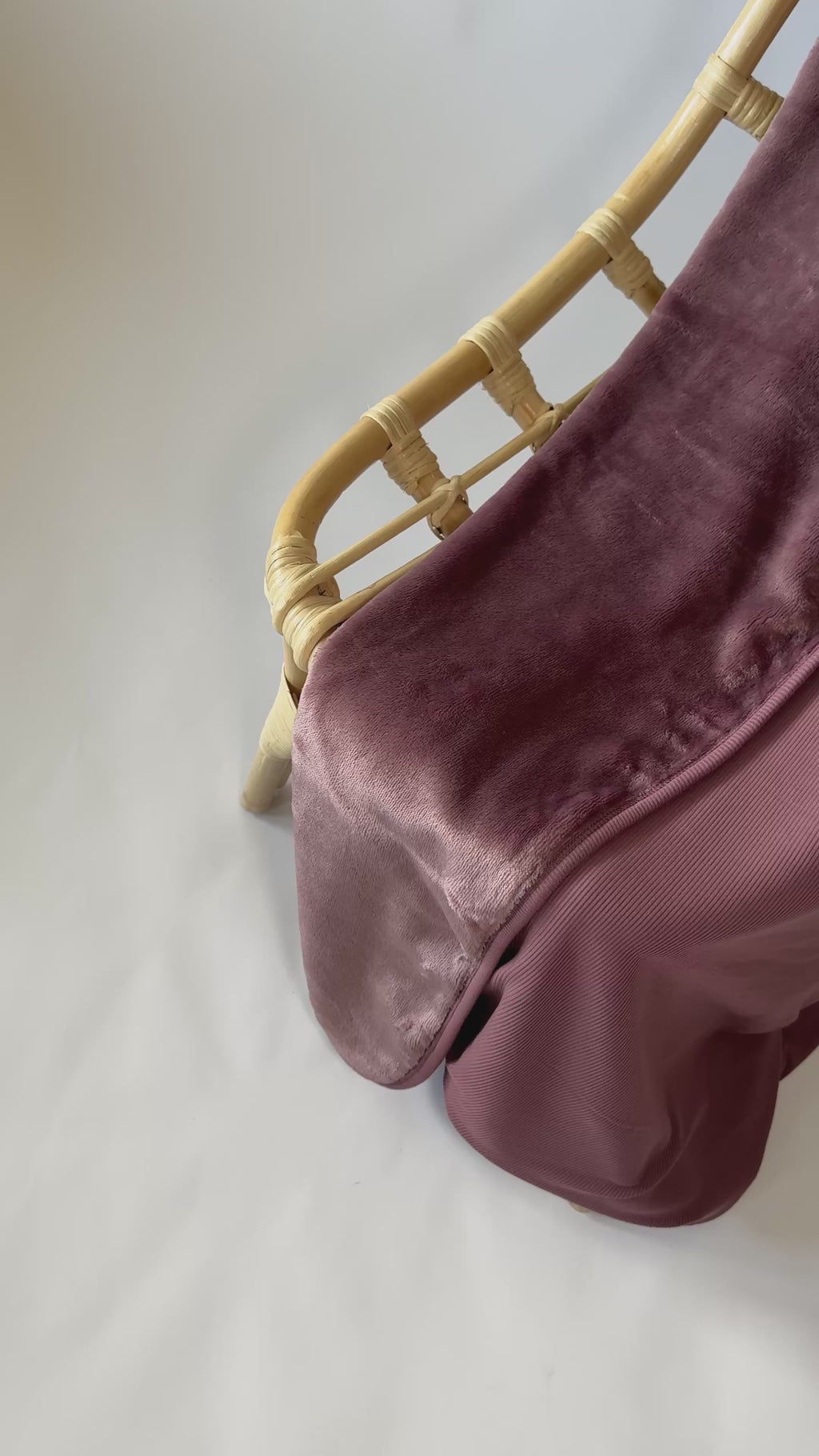 Plum Small Ribbed Toddler Blanket