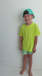 Neon Palm Trees Swim Trunks