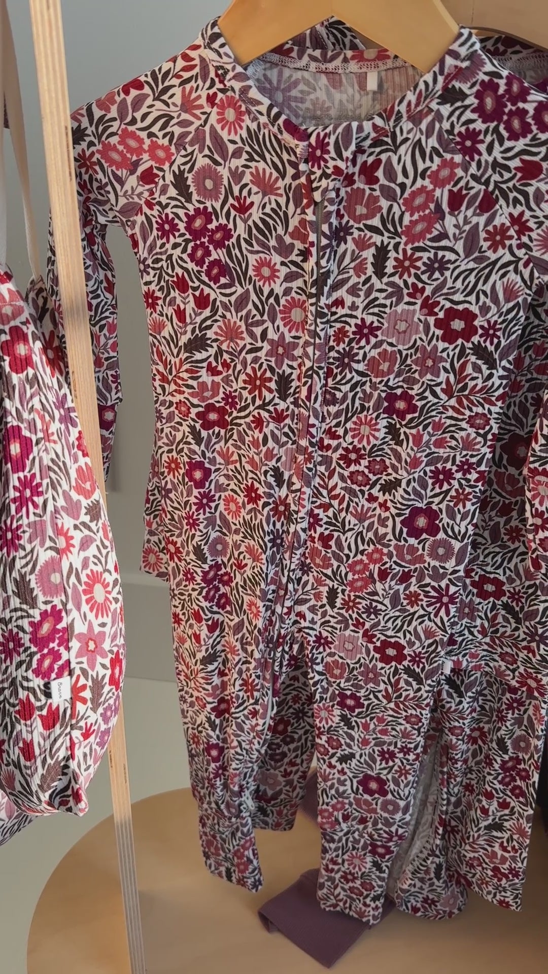 Fall Blooms Small Ribbed Zip Romper