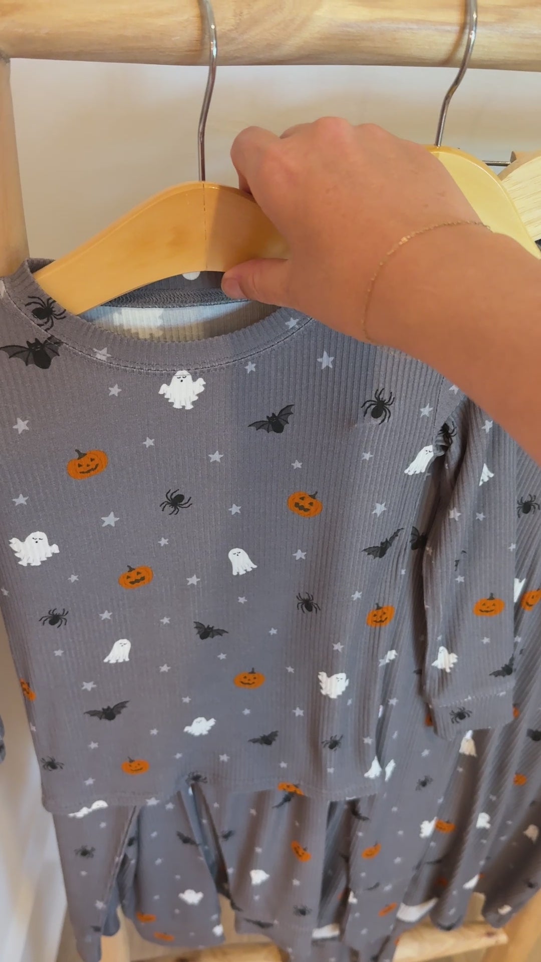 Halloween Boo Crew Small Ribbed Two-Piece Set