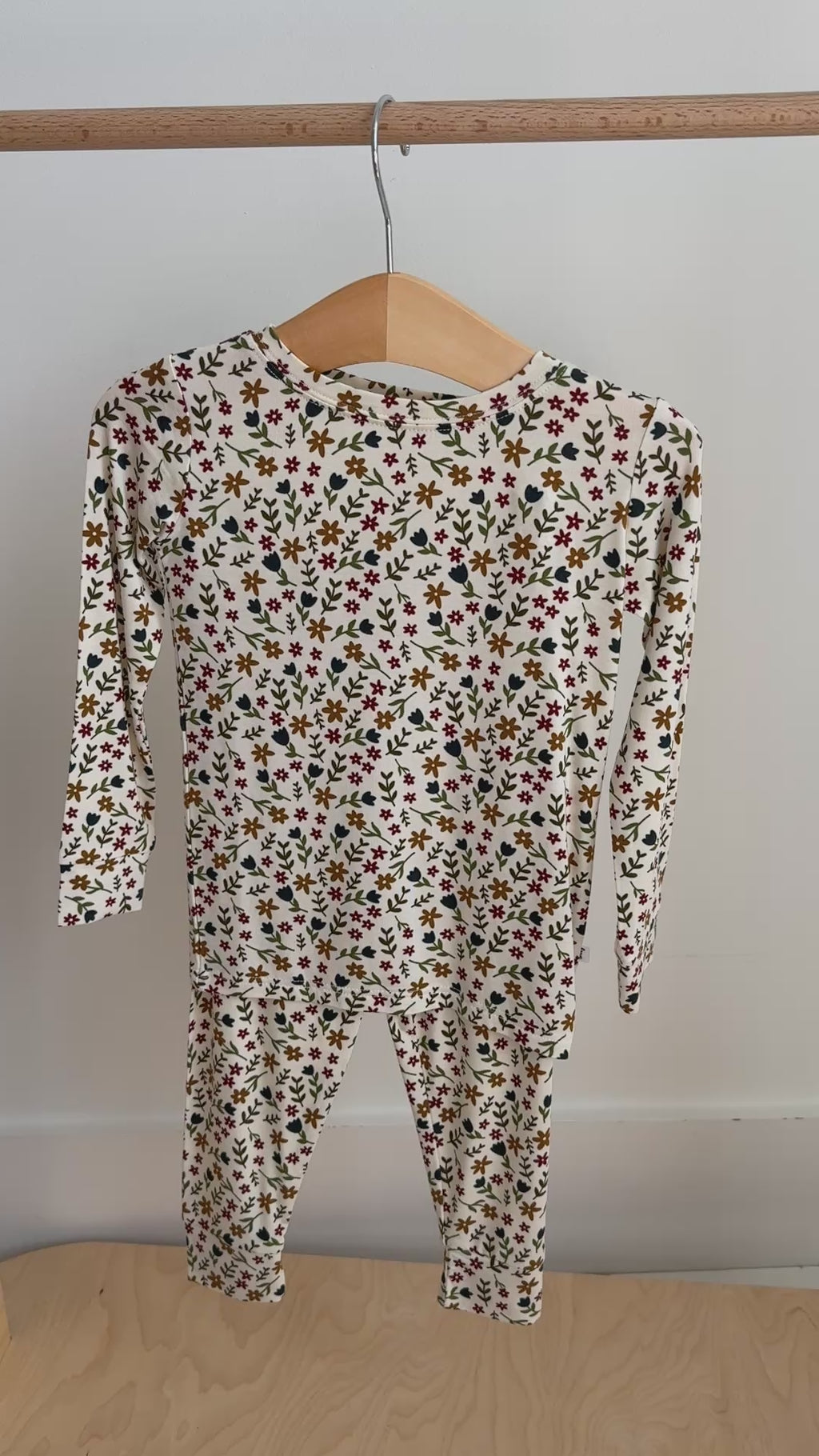 Cream Floral Two-Piece Set