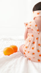 Oranges Small Ribbed Flutter Sleeve Romper