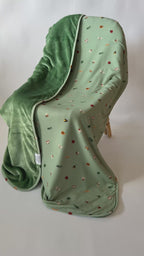 Backyard Bugs Small Ribbed Toddler Blanket