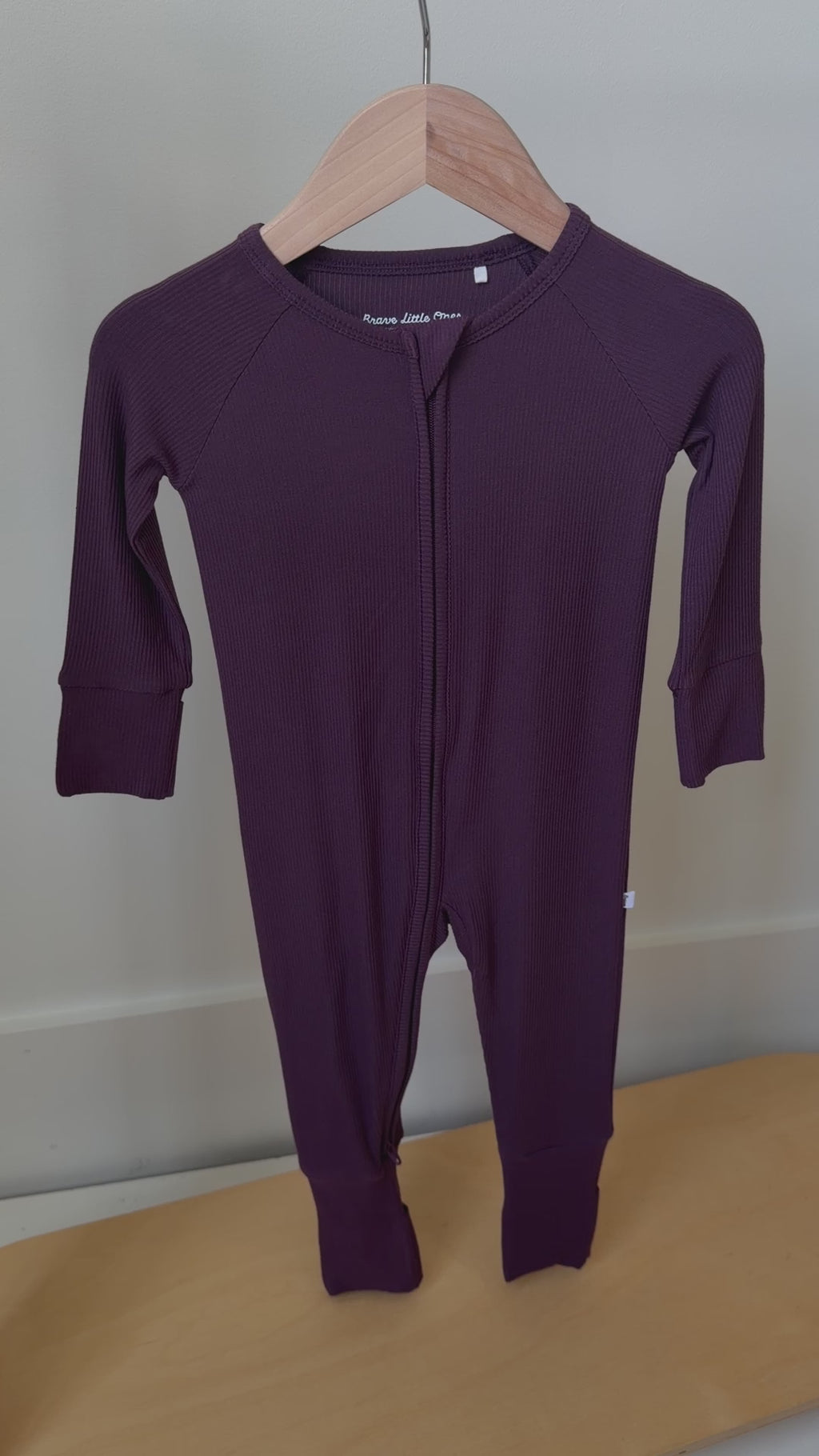 Mulberry Small Ribbed Zip Romper