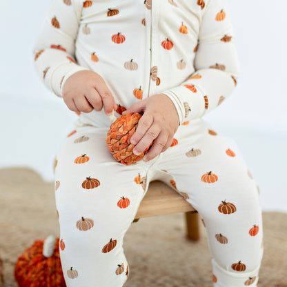 Pumpkins Zip Romper