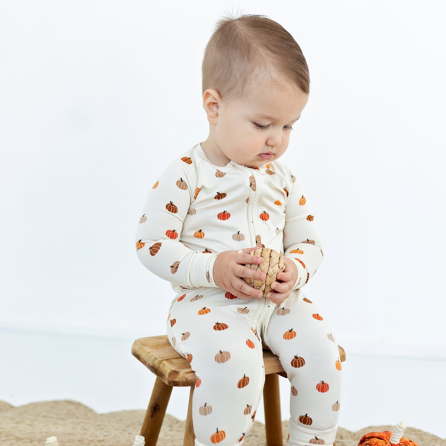 Pumpkins Zip Romper