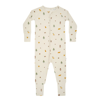 Woodland Animals Zip Romper